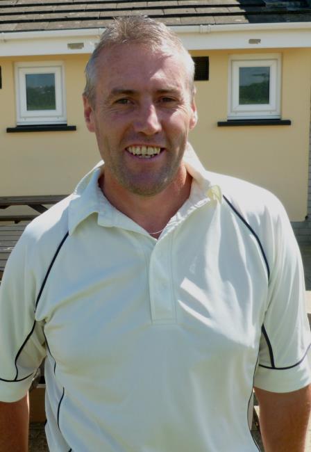 Ian Thomas in his cricket kit at haverfordwest